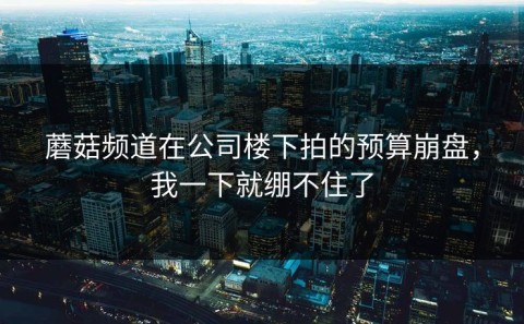 蘑菇频道在公司楼下拍的预算崩盘，我一下就绷不住了