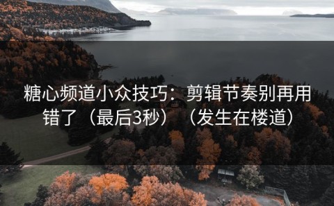 糖心频道小众技巧：剪辑节奏别再用错了（最后3秒）（发生在楼道）