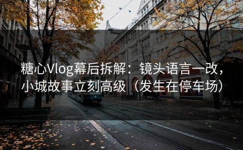 糖心Vlog幕后拆解：镜头语言一改，小城故事立刻高级（发生在停车场）