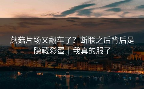 蘑菇片场又翻车了？断联之后背后是隐藏彩蛋｜我真的服了