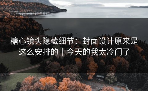 糖心镜头隐藏细节：封面设计原来是这么安排的｜今天的我太冷门了